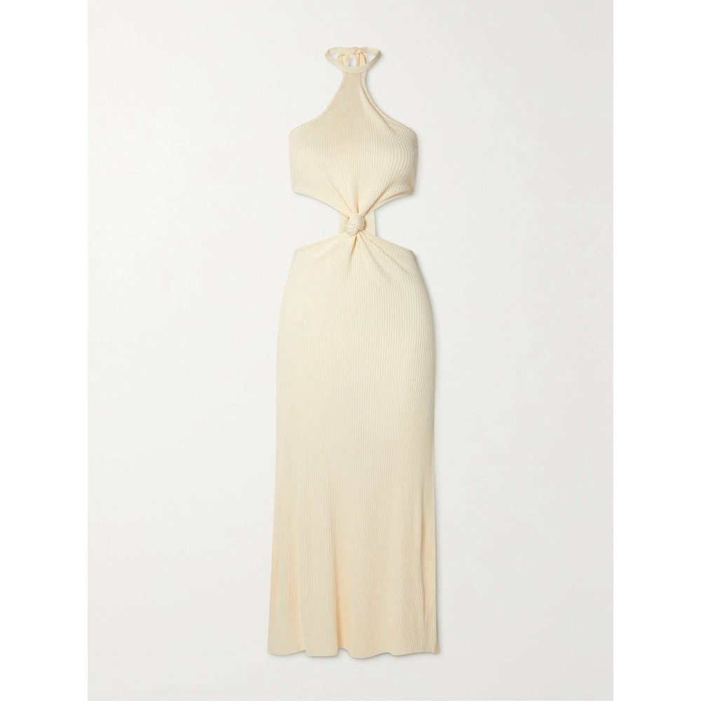 Cult Gaia Cameron Cutout Ribbed Knit Halter Neck‎ Midi Dress Size XS Vacation - Picture 15 of 15